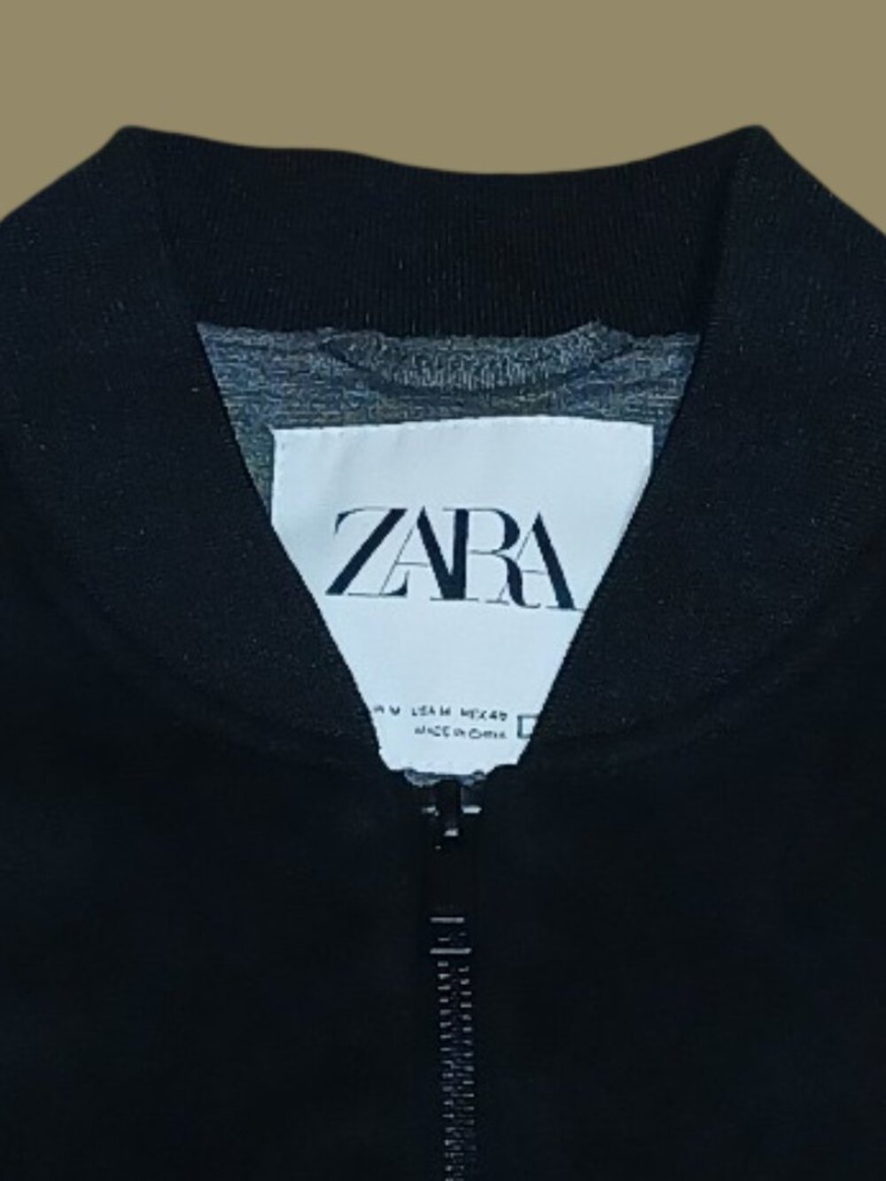 Zara Men's Faux Suede Bomber Jacket